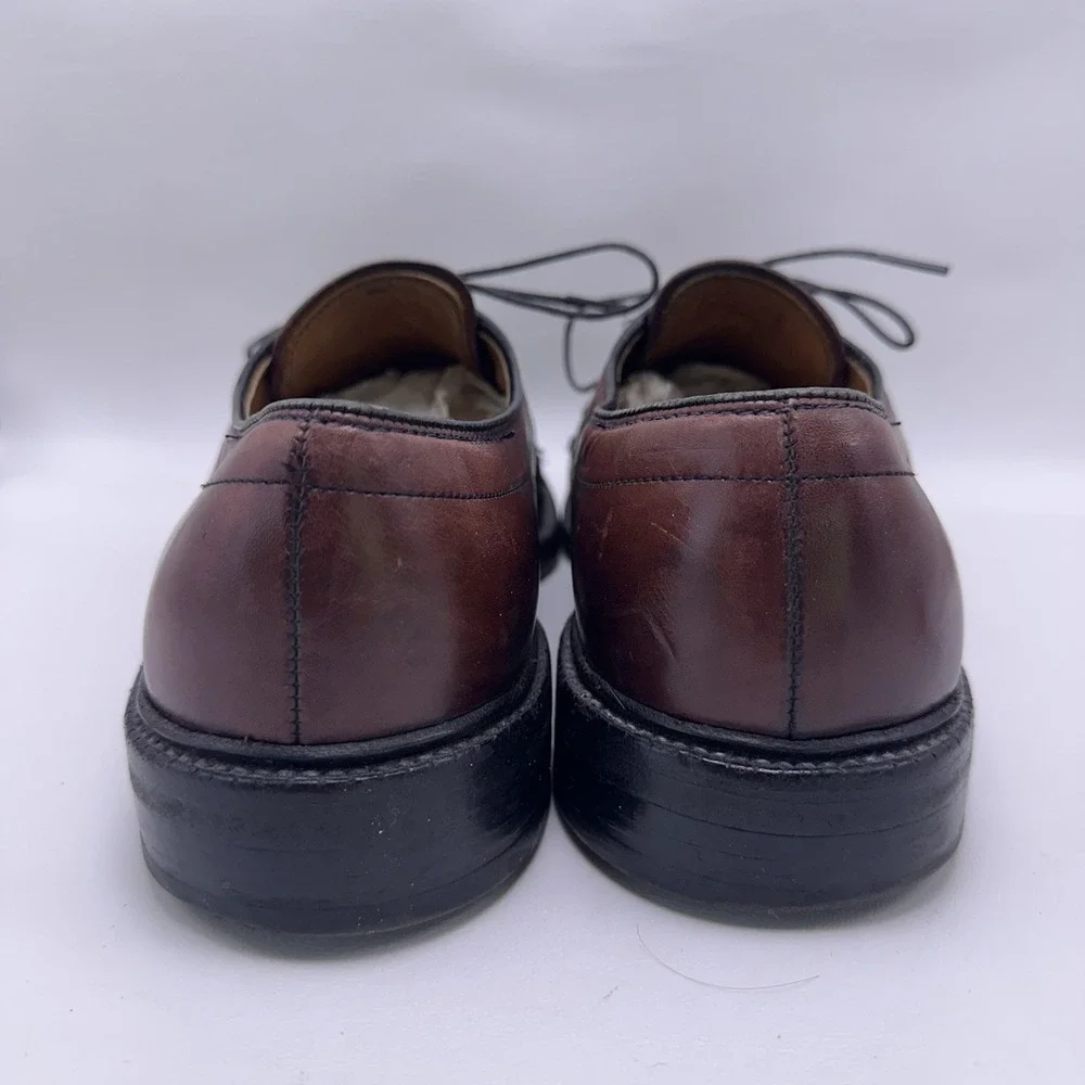 Allen Edmonds Hillcrest Mens‎ Size 10 D Burgundy Brown Leather Dress Shoes